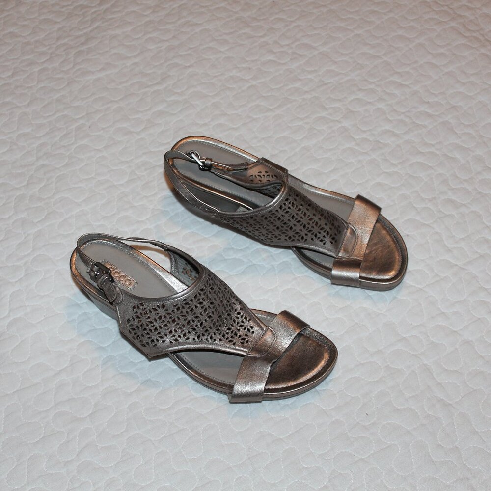 Ecco Women's Silver Metallic Wedge